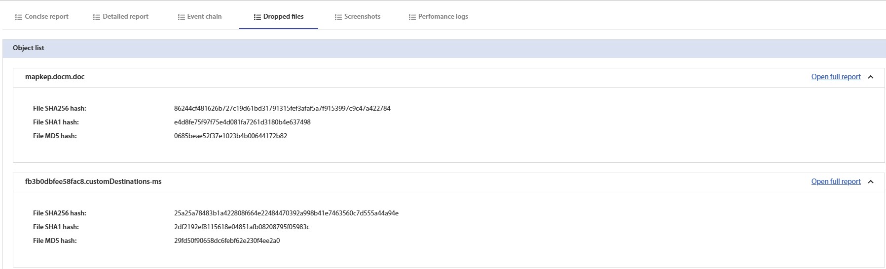 Fig. 21.2 – Dropped Files Page