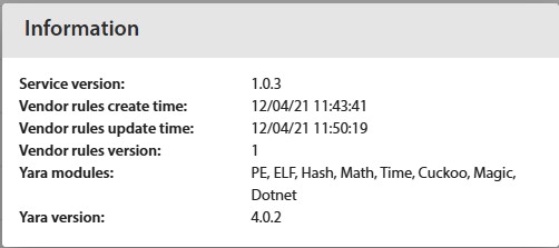 Fig. 4.6.2 - Window with detailed information about Yara