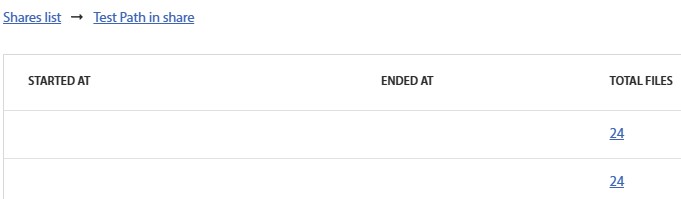 Fig. 4.8.5 - Link to the table of analyzed files